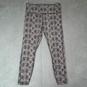 Athleta Ultimate 7/8 Tight Womens Medium Grey Snakeskin High Rise Leggings